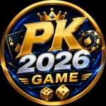 PK2026 Game official logo featuring a premium gold and blue gaming emblem with modern design elements.