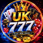 UK777 Game logo and online gaming platform interface for mobile users.
